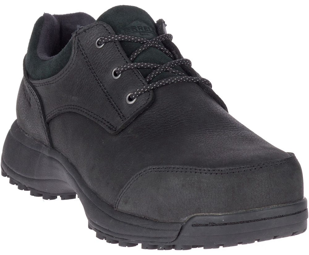 Merrell Work Shoes Black - Sutton Oxford Steel Toe - Mens 31PEOYMWL